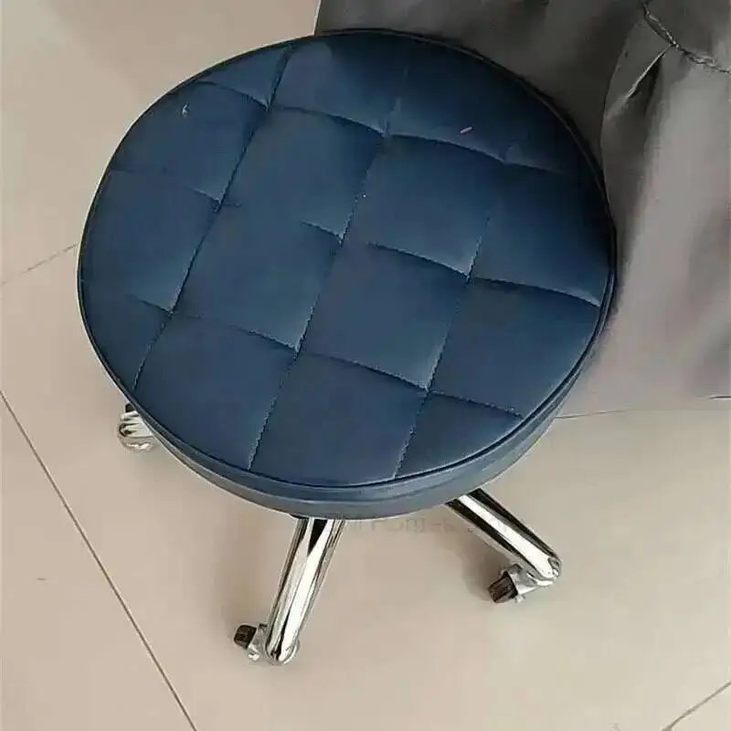 Nordic Leather Work Stool Salon Furniture Beauty Salon Round Stool with Wheels Professional Barbershop Hairdresser chair 의자