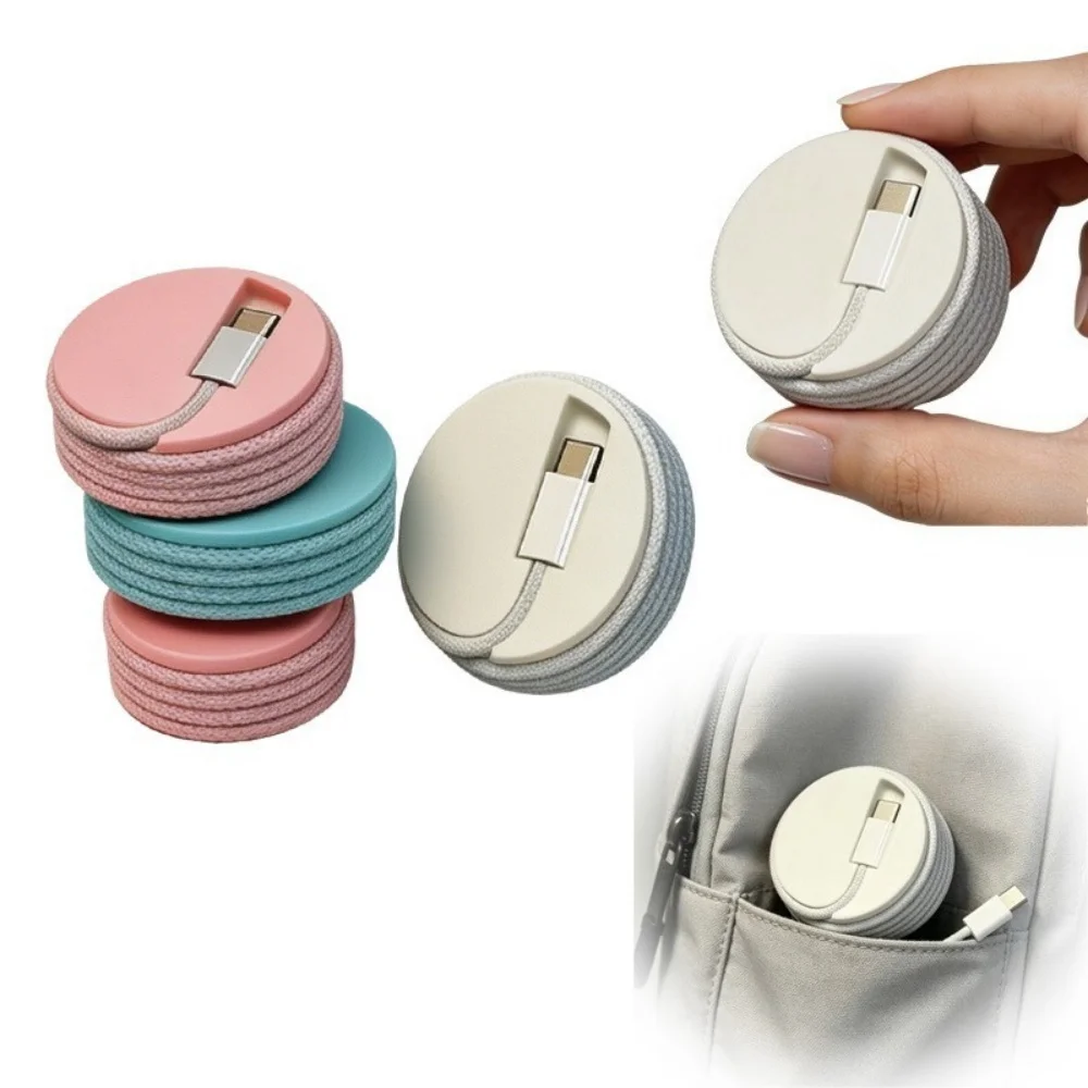 1-Meter Circular Braided C-to-C Cable Organizer Neat Freak Must-Have Durable Tangle-Free Solution for Cable Management