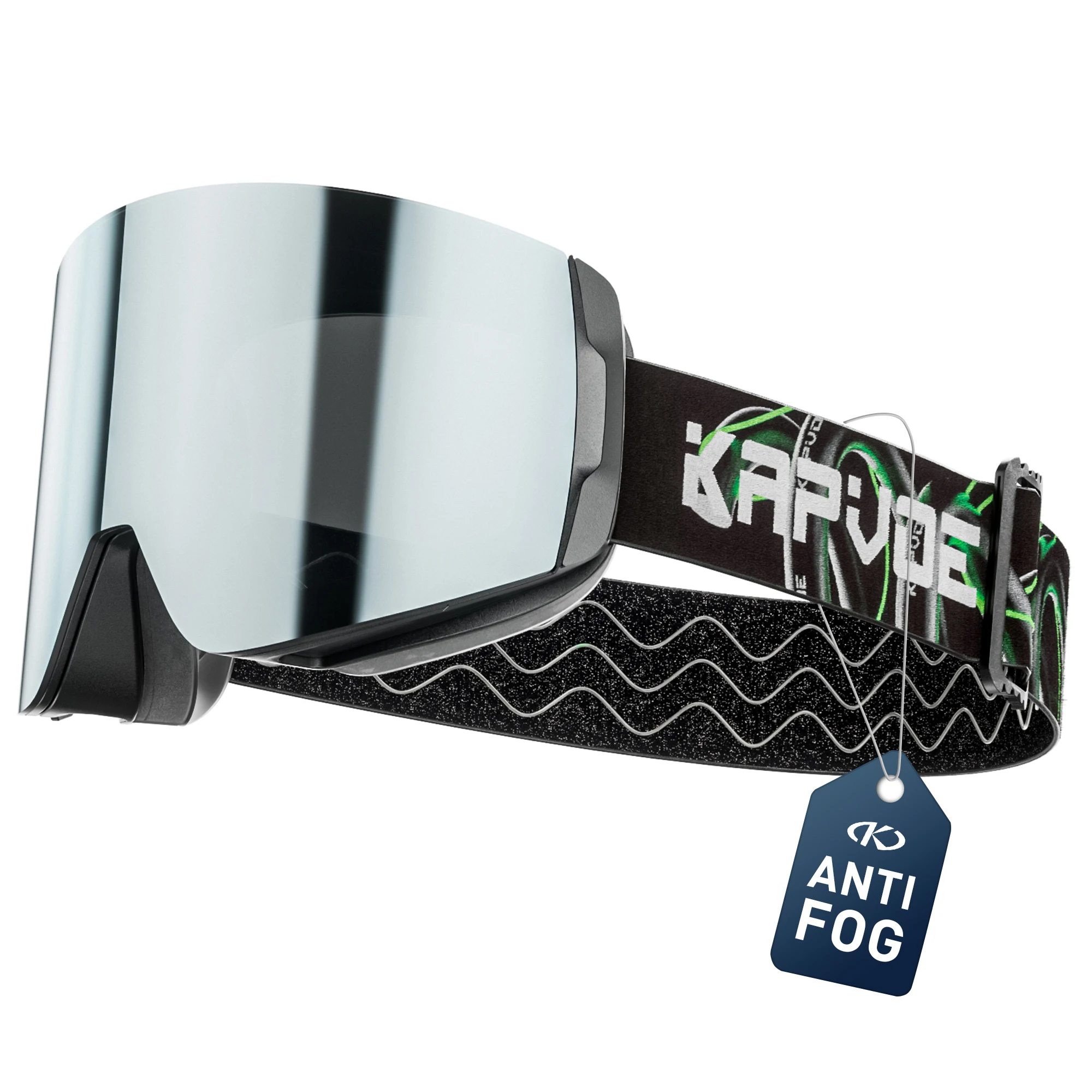 KAPVOE Skibril Voor Brildragers – OTG Model – 100% UV-bescherming – Anti-condens – Met Helm Compatibel – Voor Heren, Dames En Jongeren – Ideaal Voor Skiën En Snowboarden