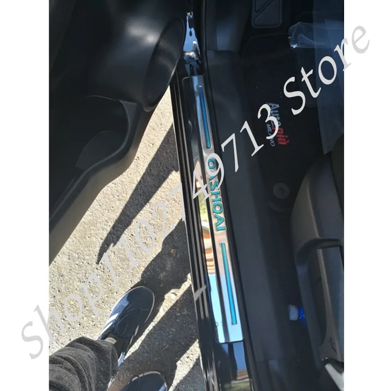 

For Nissan Qashqai j11 2017-2018 Door Sill Scuff Plate Welcome Pedal Protection Stainless Steel Car Styling Accessories 4pcs