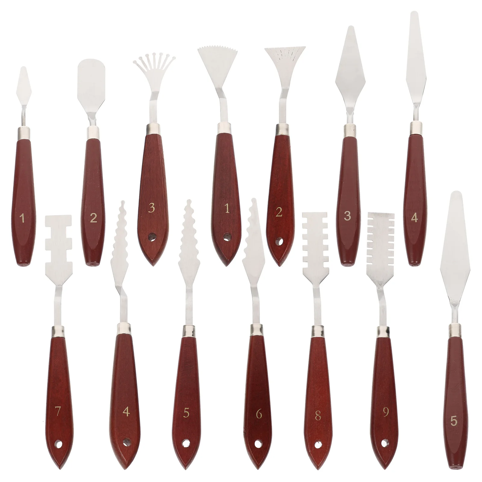

14pcs Oil Painting Knife Set Unique Blades Spreading Mixing Tools Craft Paint Scrapers Large Supplies