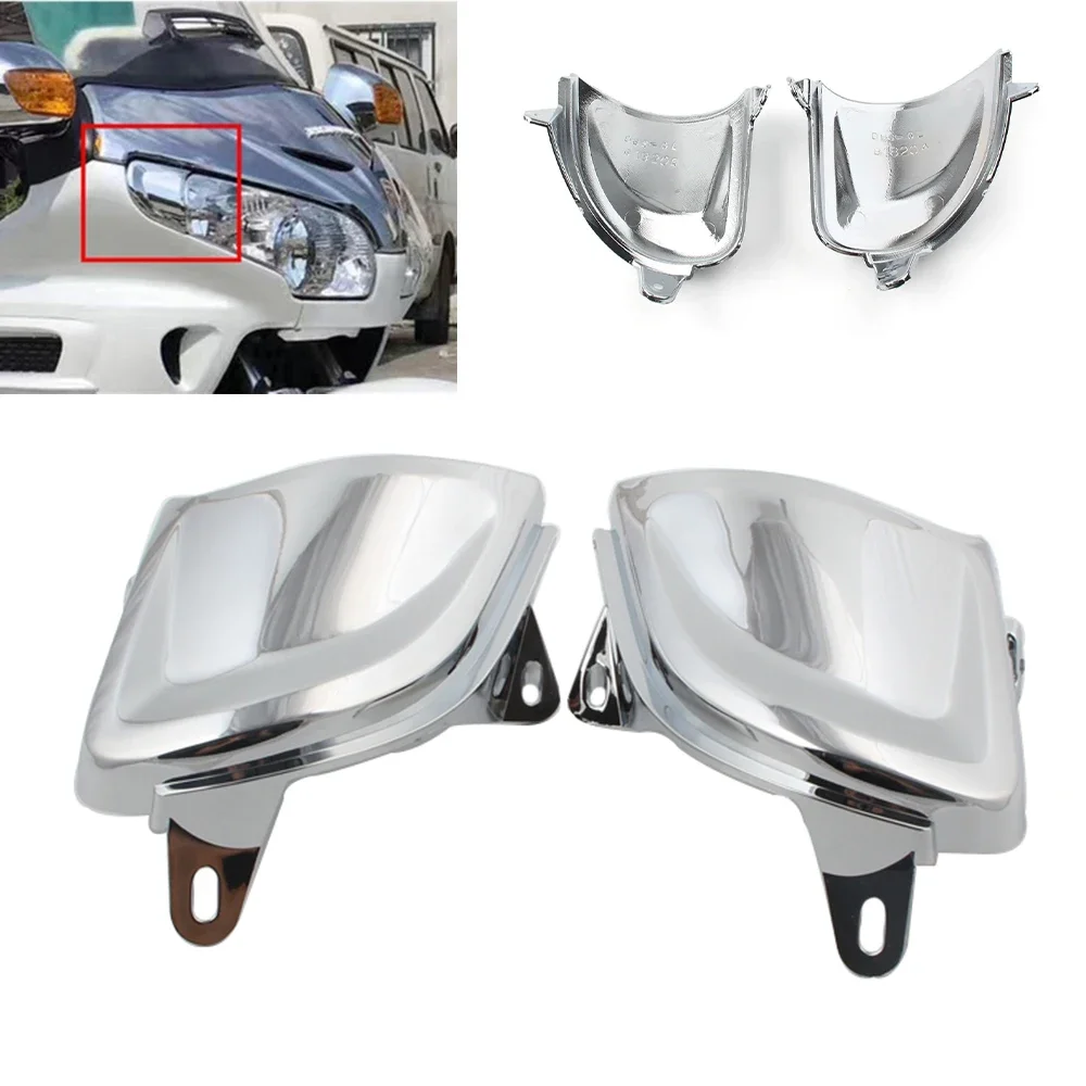 For Honda Chrome Motorcycle Motorcycle Front Headlight Decoration Cover Goldwing GL 1800 GL1800 2001-2009 2010 2011 Accessories