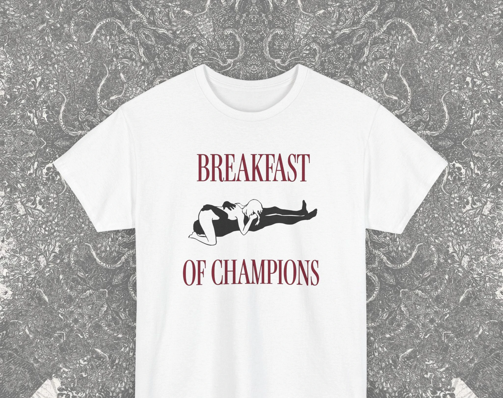

Adult Breakfast of Champions Shirt Gift Girls Night Games Inappropriate Gifts Trendy Graphic T-Shirt Adult Shirt Gift