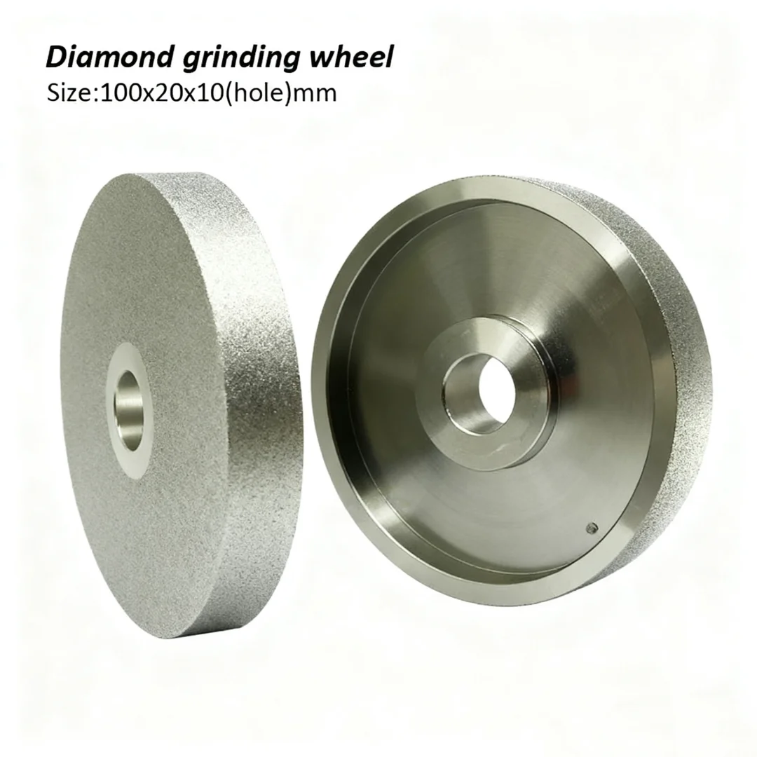 100x20x10(hole)mm Electroplated Grinding Wheel Tungsten Steel Glass Gemstone Alloy Ceramic Parallel Sharpening Wheel
