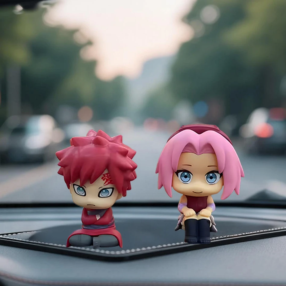 Anime Naruto Nette Sakura Haruno Gaara Sitzhaltung Cartoon Action FigureModell PVC Kinder Spielzeug Auto Dekoration Geschenk – Detail 3
