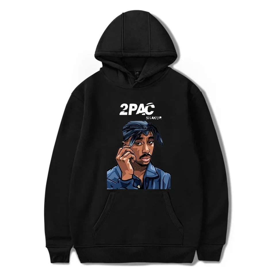 

Rapper Tupac 2pac Print Hoodies Autumn Streetwear Men Women Fashion Oversized Sweatshirts Hoodie Tracksuits Unisex Clothing