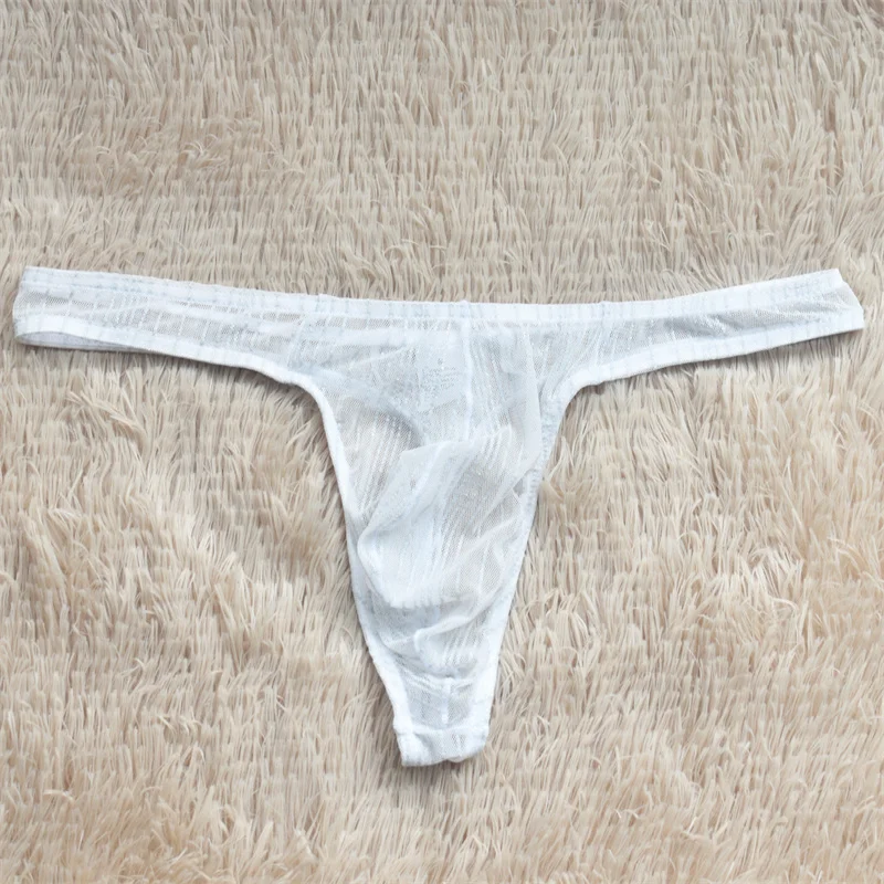 

Men Underwear Transparent Sexy Thong G-String Male Low Waist Ultra-Thin Perspective Men's Sexy Underwear Thong T-Back Jockstrap