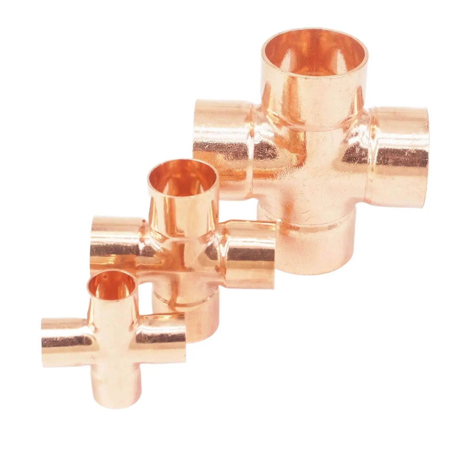 Adaptateur de tuyau d\'alimentation en cuivre à 4 voies, 6.35mm 15mm 16mm 22mm 35mm 42mm 54mm, pour climatisation et réfrigération