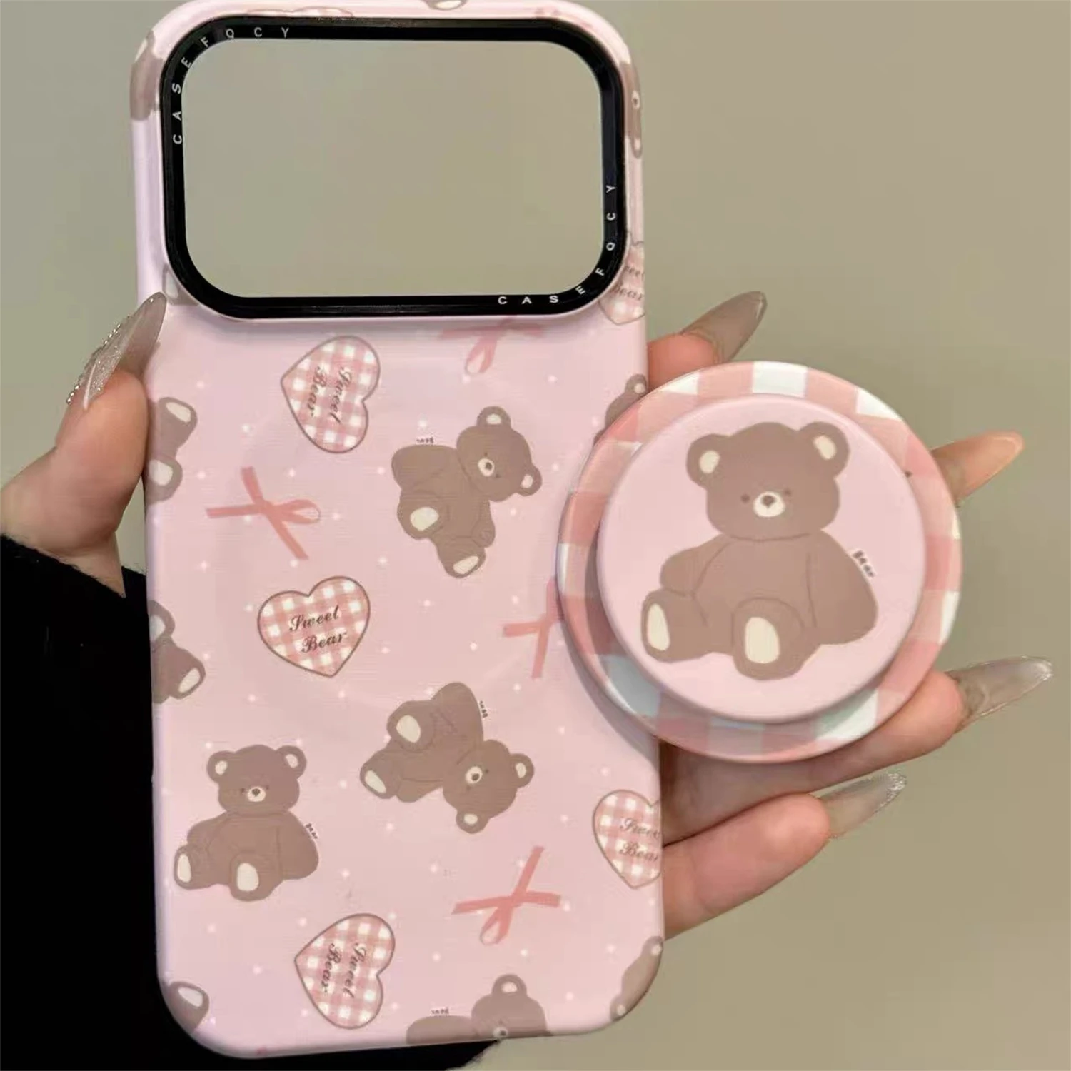 حامل مغناطيسي كوري لطيف لـ Magsafe Grip Tok Griptok حامل هاتف يدعم IPhone Samsung Pad Smart Tok
