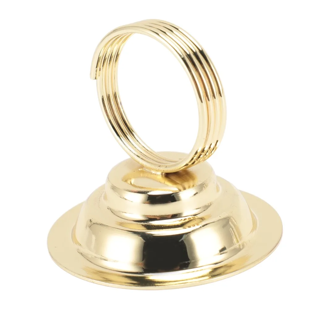 10 Pcs Hemispherical / Tower‑shaped Table Number Holders Electroplating Stainless Steel Place Card Holders