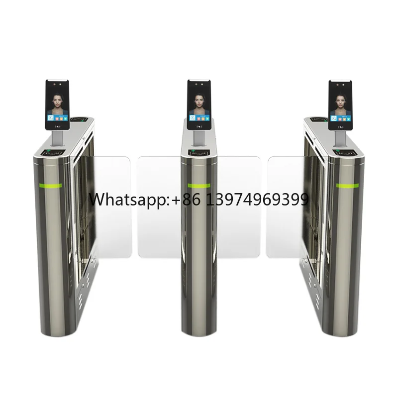 Fast Speed Face Recognition Through Electric Swing Barrier Double-Motor Turnstile Access Gate