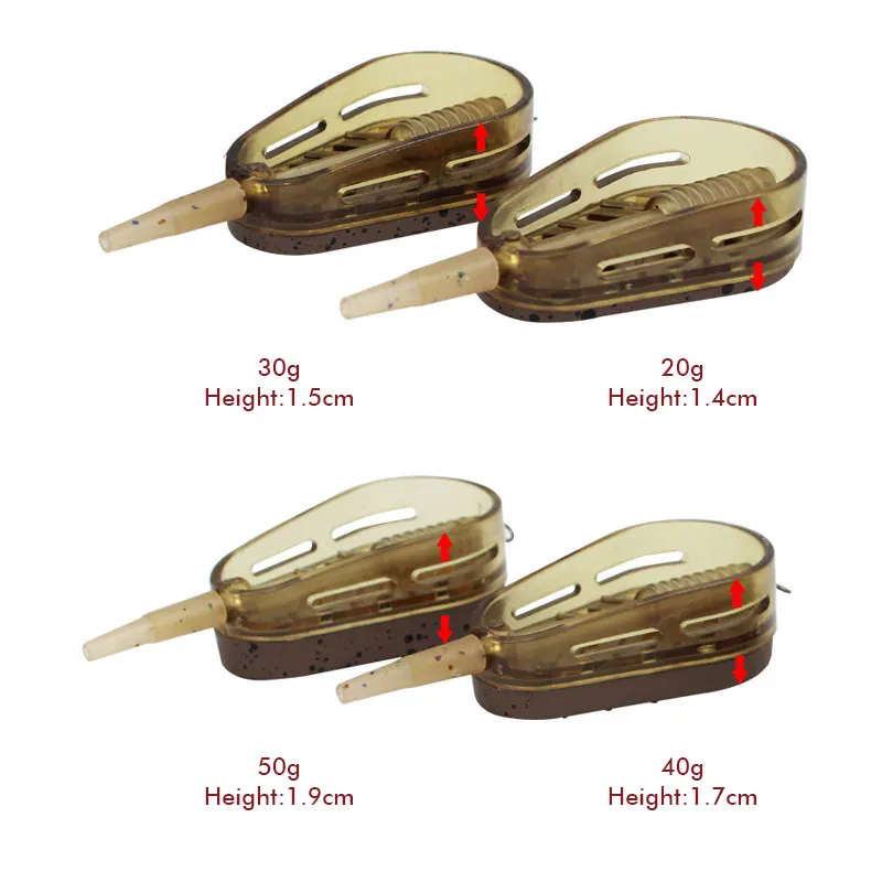 5pcs Carp Fishing Method Feeder Cage 20g/30g/40g/50g QuickRelease Bait Cage Basket Bait Fishing Tackle Accessories view 6