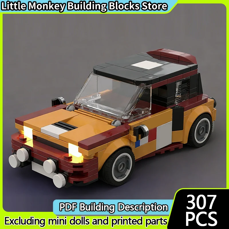 Speed Racing Car Model MOC Building Bricks French Rally Car Modular Technology Children Holiday Gifts Assemble Toys Suit