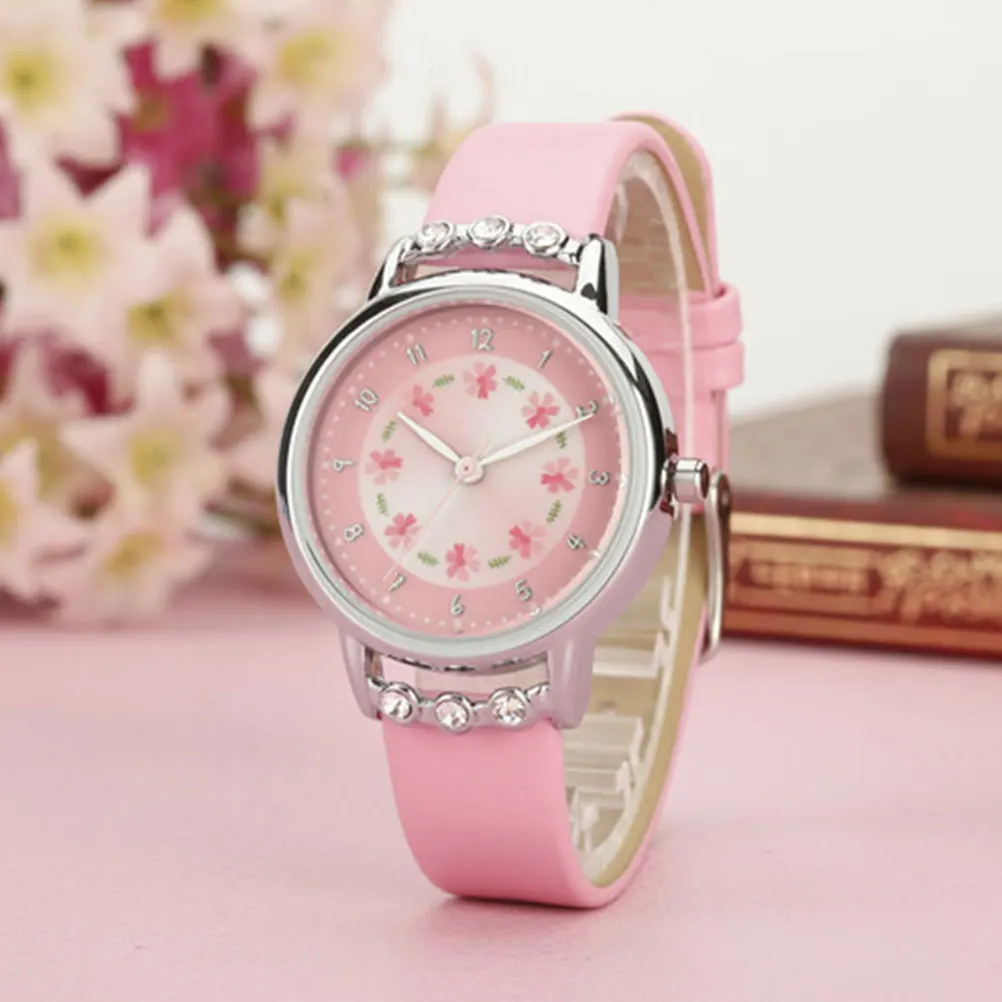 2Pcs 's Waterproof Cartoon Quartz Watch Comfortable Adjustable Student Gift Watch Watches for