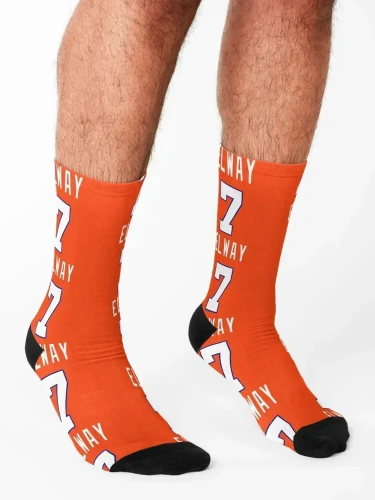 John Elway Socks hiking winter gifts colored Soccer Socks For Girls Men's