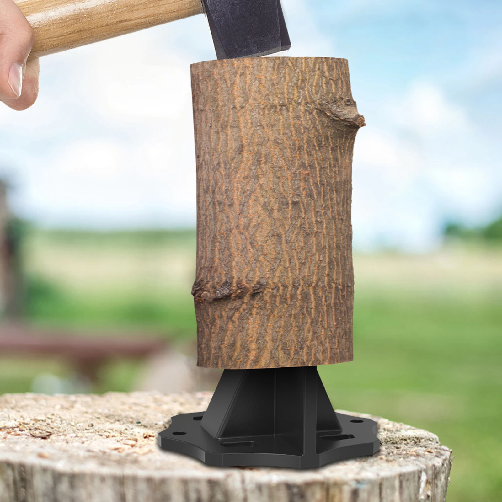 Kindling Splitter Sturdy Carbon Steel Log Wood Splitter Portable Wood Splitter Tool with Cloth Bag Manual Splitter for Home 2025