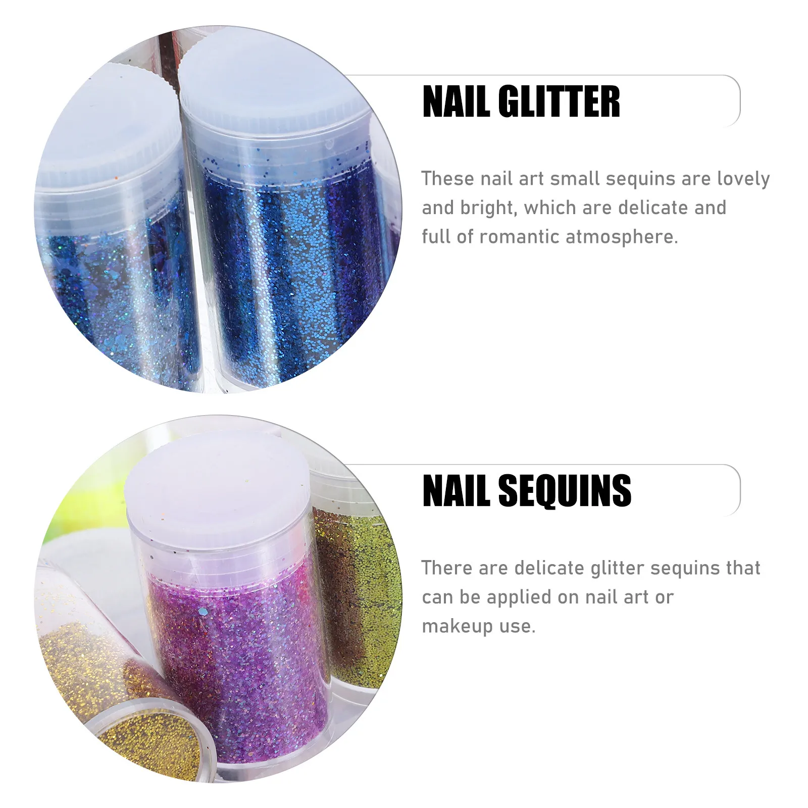 32 Boxes DIY Manicure Nail Glitter Sequins Set Thin Lightweight Nail Art Ornaments for Party Festival Salon Supplies