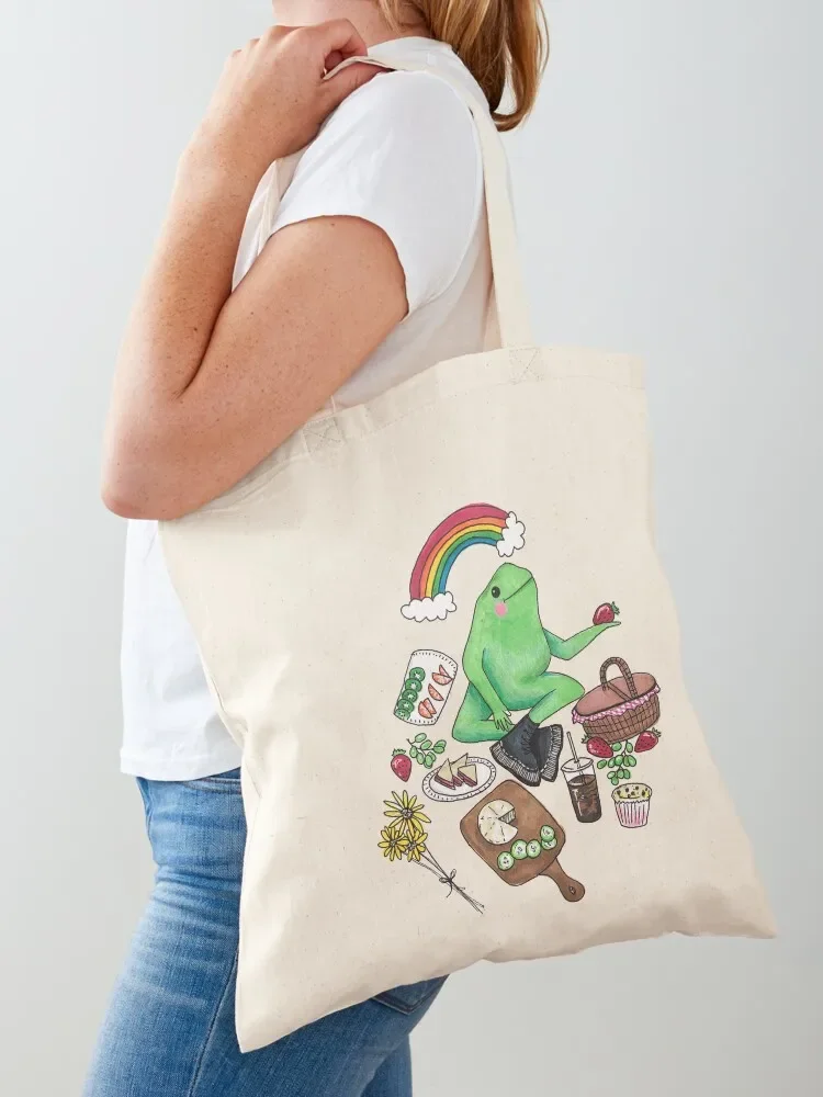 picnic frog Tote Bag Women's shopping bag Women's bags Bag