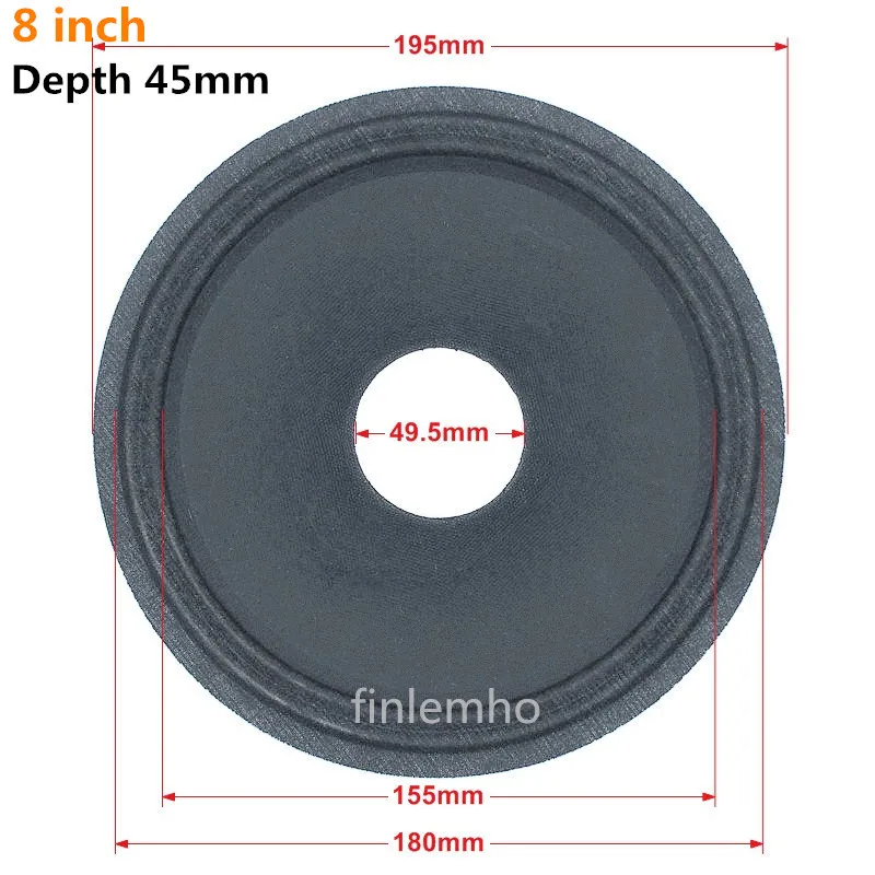 1PC Speaker Woofer Paper Cone 8/10 Inch Double Cloth Surround Repair Kit Soft Pulp For Home Theater Studio DIY System