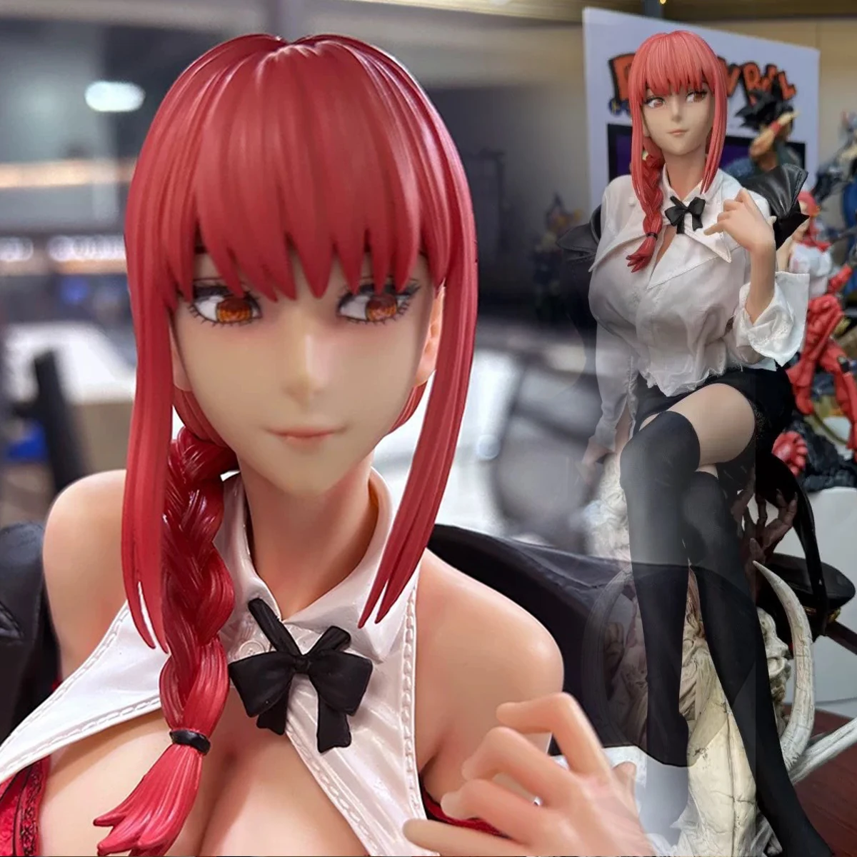

New 1/4 Chainsaw Man Figure Makima 47cm Anime Girl Pvc Action Figure Toy Chainsaw Man Statue Game Adult Collection Model Doll