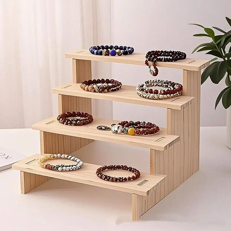Reliable Wood Display Riser Stand for Jewelry Cakes and Desserts Ideal for Parties and Celebrations