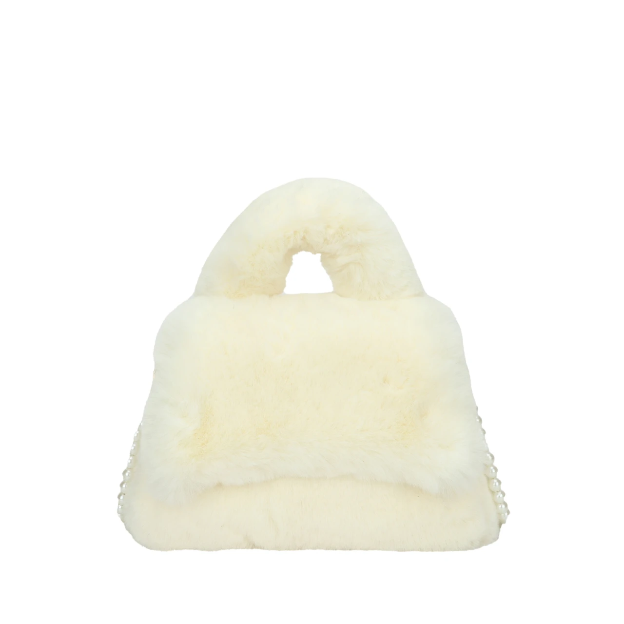 Y2K Fluffy Bags For Women 2022 Winter New Soft Furry Shoulder Bag Fur Tote Bag Plush Luxury Designer Handbag Pearl Sling Bag INS