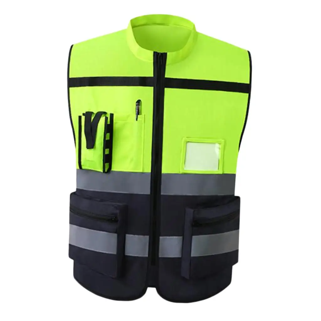 

Reflective Vest Sleeveless Waistcoat with Zipper Yellow