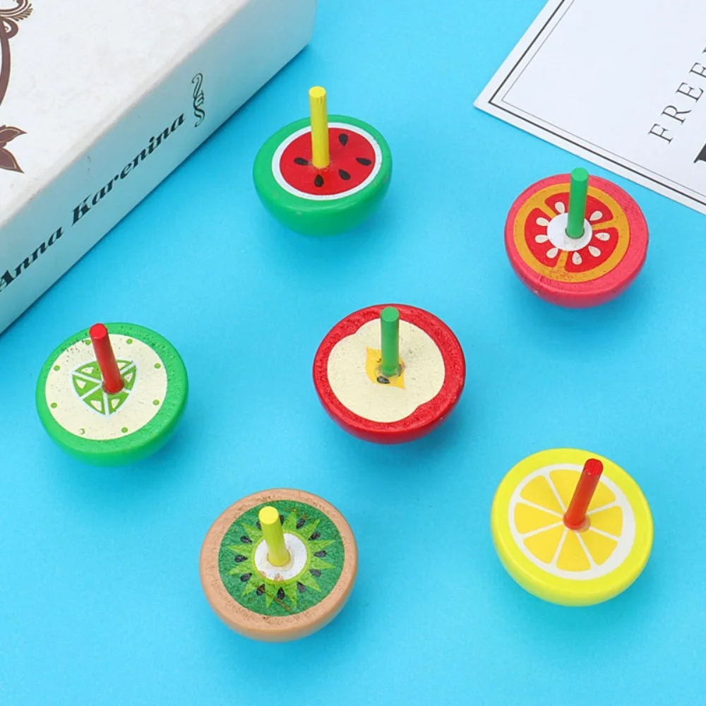 5/10Pcs Wooden Fruit Spinning Top Toys for Kids Birthday Party Wedding Guest Gifts Christmas Carnival Party Favor Package Reward