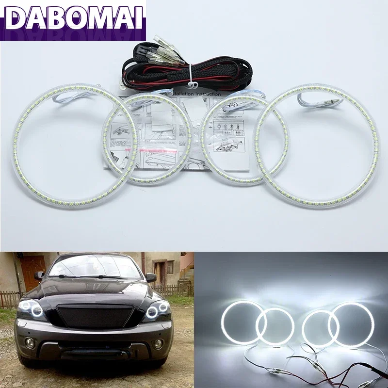 

Ultra Bright SMD White LED Angel Eyes 2600LM 12V Halo Ring Kit Day Light for Kia Sorento 2006 2007 2008 2009
