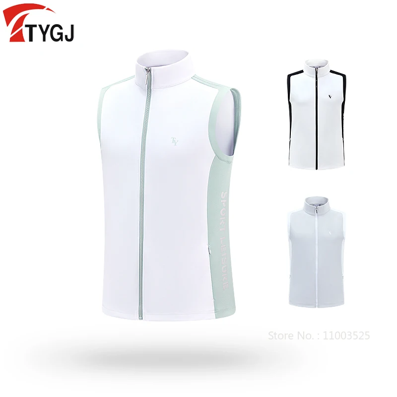 TTYGJ Winter Women Golf Vest Male Business Casual Golf Tops Man Long Sleeves Lapel Sports Coat Keep Warm Windproof Clothing