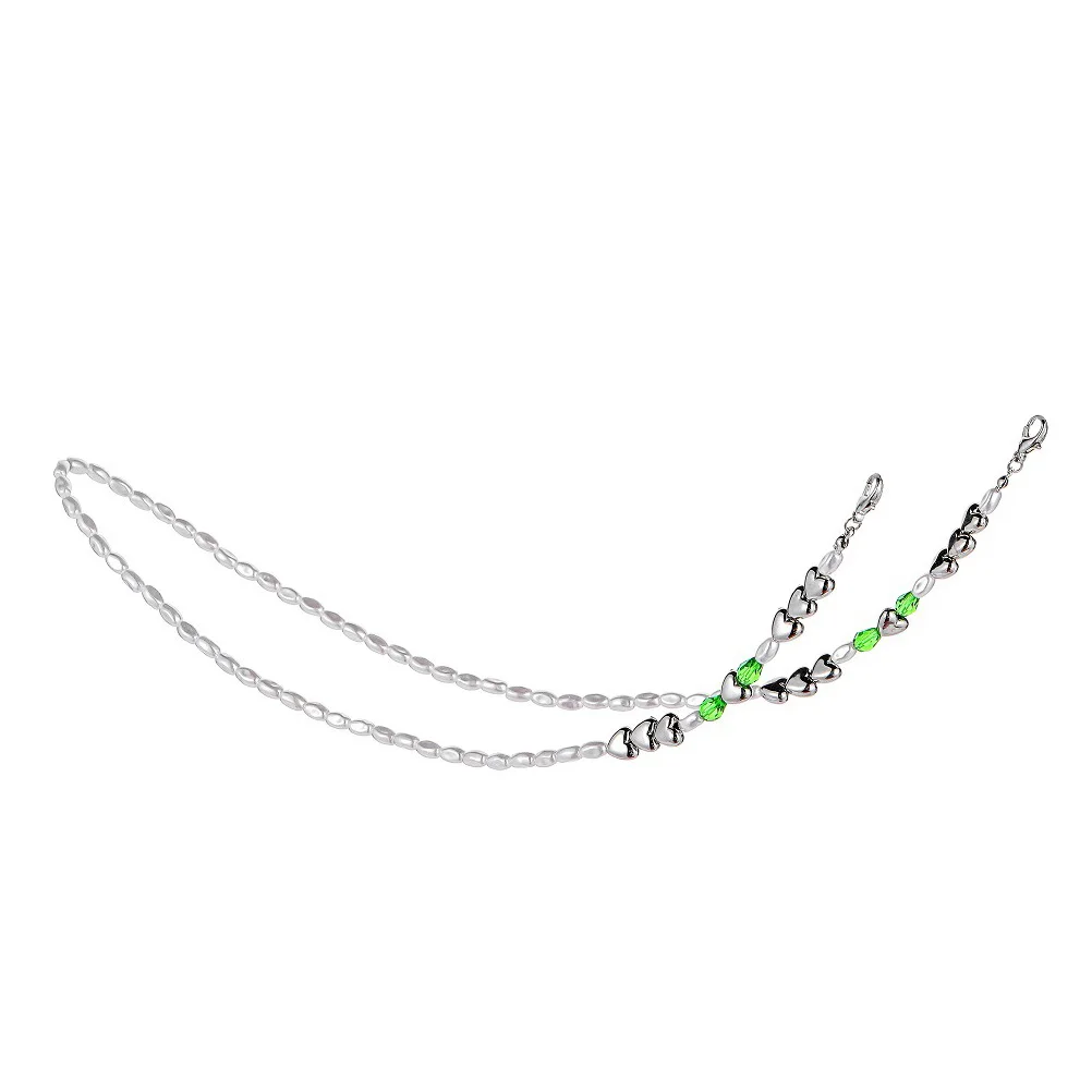 

1PC Pearl Heart Glasses Chain Longer Length Anti Lost Mask Hanging Straps Multifunctional Eyewear Accessories