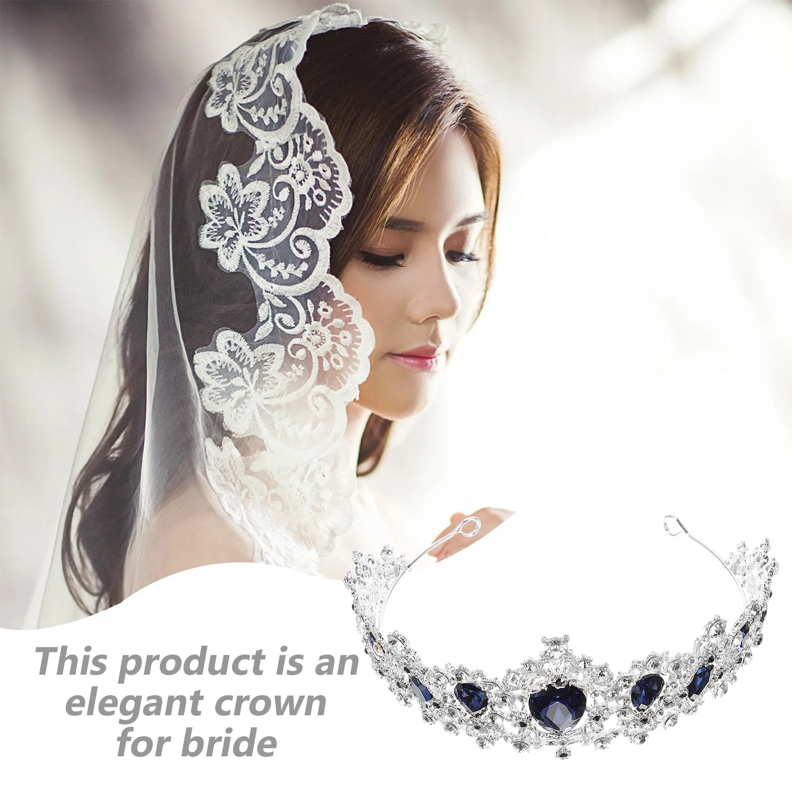 

Baroque Bride Crown for Wedding Headdress Headwear Party Hair Accessories Elegant Tiara Prom Night Vintage Bridal Headpiece