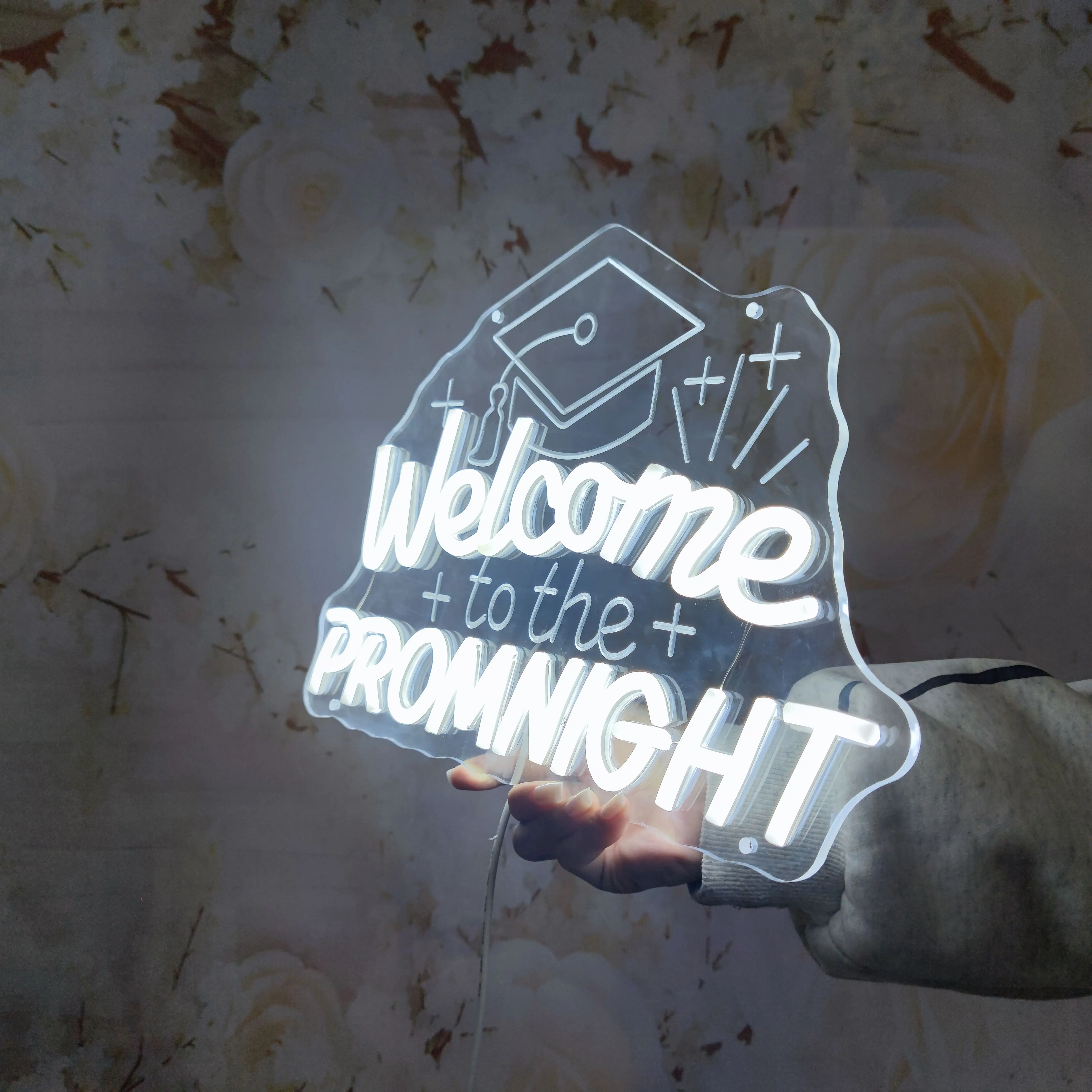 PROM night Neon Signs for Wall Decor,Led Light Sign for Congrats Grad Party,Prom,Home,Room,Wall Decoration,Graduation Christmas