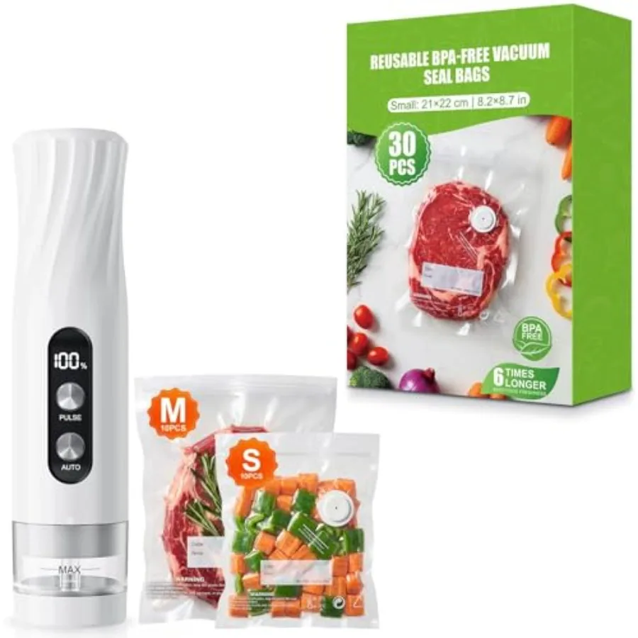 

Vacuum Sealer For Food Set- VM11 Vacuum Sealer + Vacuum Sealer Bags-Small 8.2 x 8.7 in