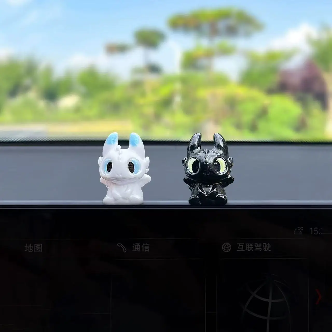 Bandai Anime How to Train Your Dragon Action Figures Toothless Car Center Console Ornaments Doll Model Kids Toys Fans Gifts