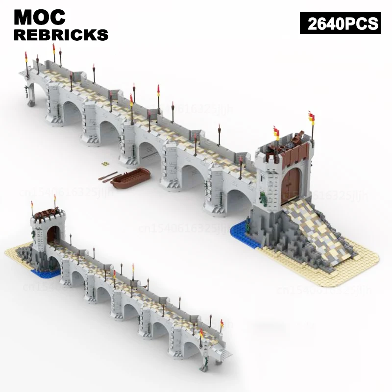 Famous Film  Architecture Modular Castle MOC Link Bridge Building Block  Technology  Bricks Assembly Model Children's Toys Gifts