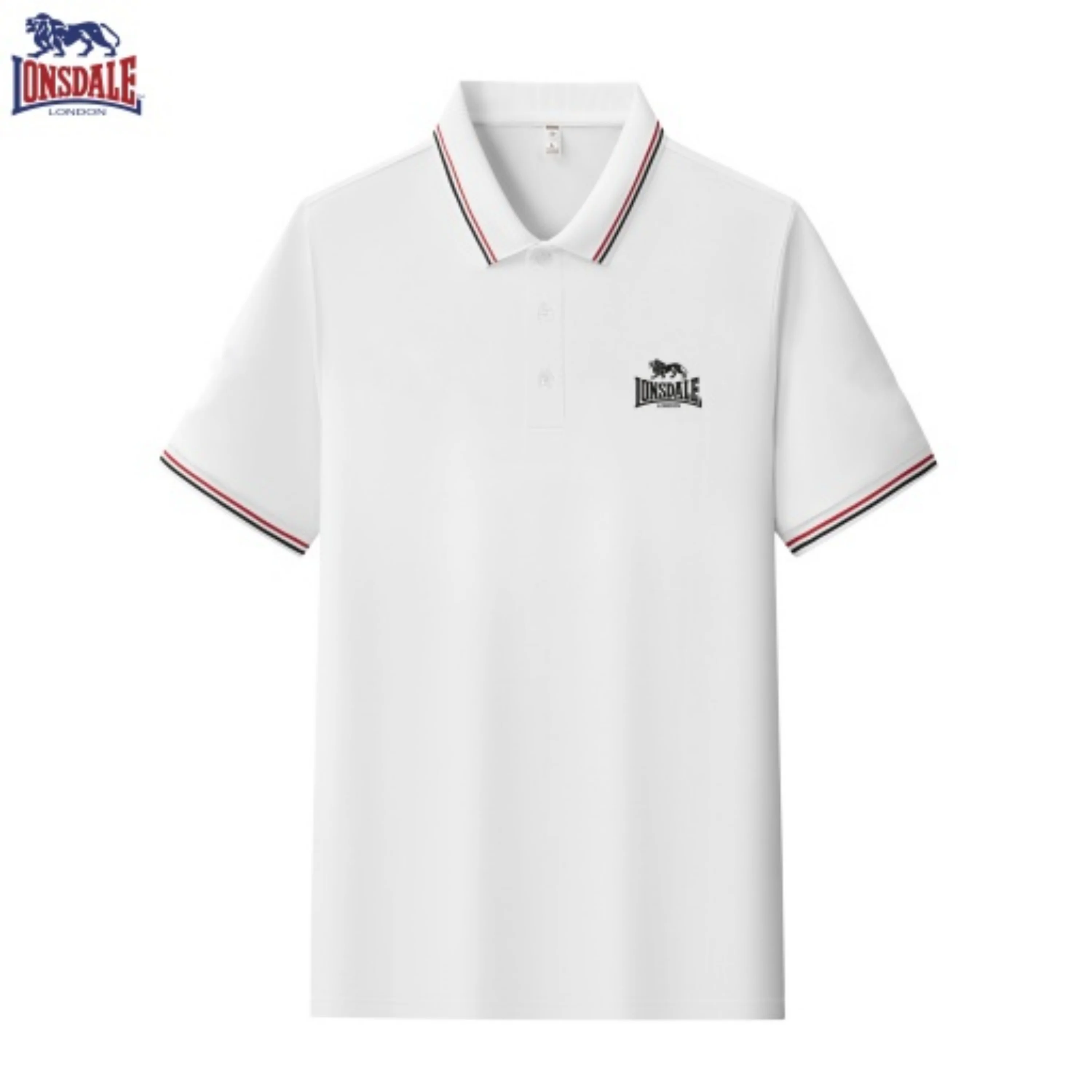 Men's Polo Shirt, with a Delicate Printed Logo on the Chest. Suitable for Both Casual and Business Styles in Summer. Comfortable