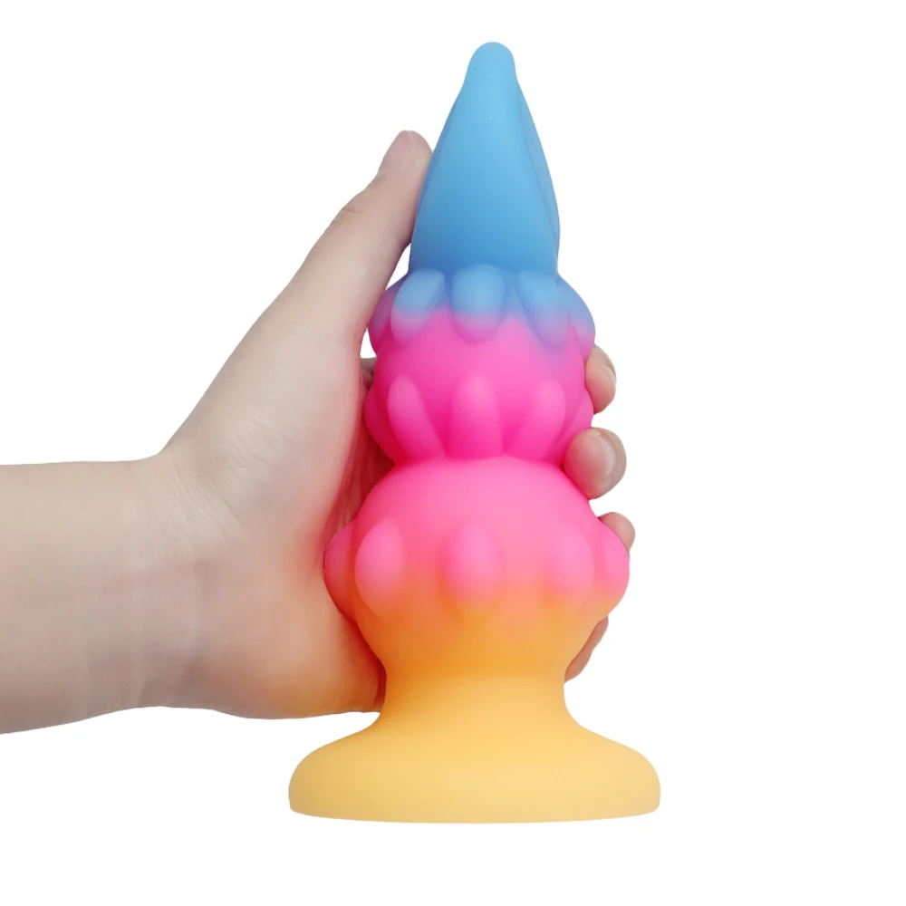 Anal Plug Dildo Stimulate Anus and Vagina Butt Plug Masturbator Soft Long Penis Anal Dilator Sex Toys for Women and Men