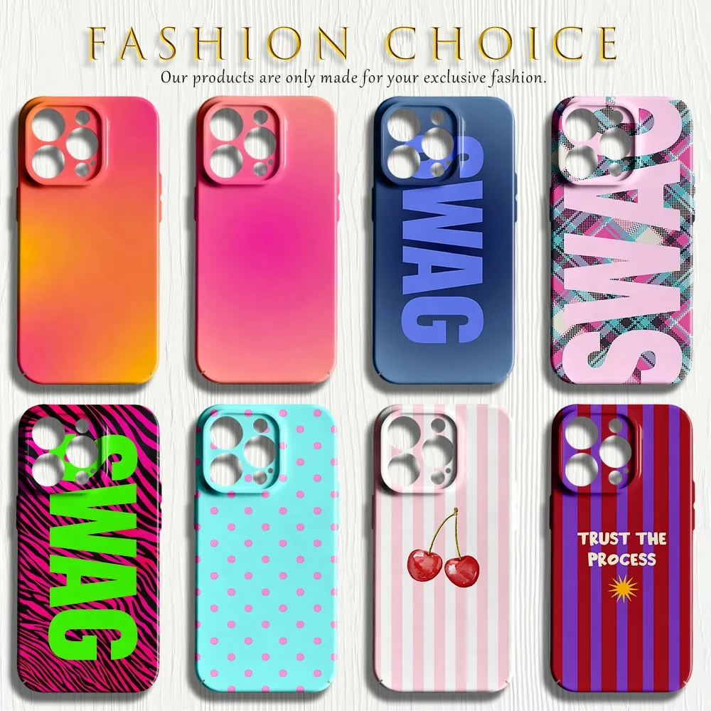 Pink Blur Glossy Film Hard Phone Case for Samsung Galaxy A27 A37 A57 A17 A07 A16 A56 A26 A36 A55 A35 A15 A54 4G 5G