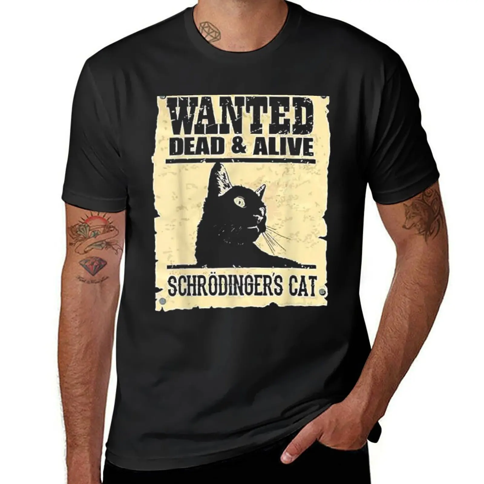 

Wanted Dead Or Alive Schrodinger'S T-Shirt anime clothes hippie clothes summer top Men's t shirts