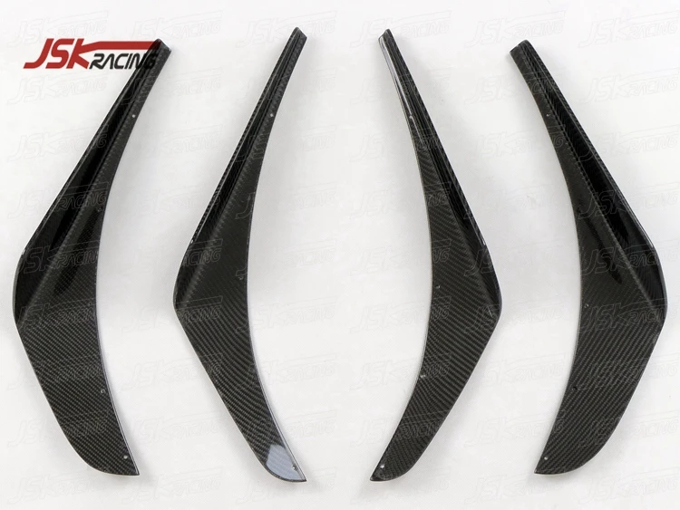 VOLTE X STYLE CARBON FIBER FRONT BUMPER CANARDS for MITSUBISHI LANCER EVOLUTION EVO 7 8 9 - view 3