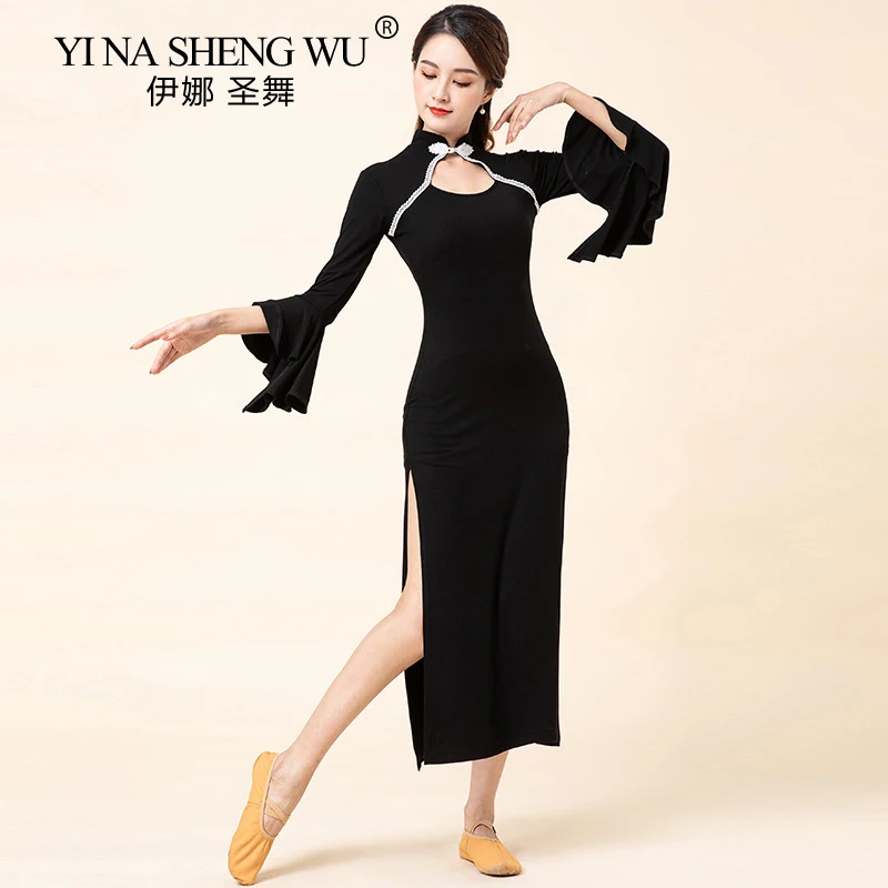 Fashion New Classical Dance Costumes Female Classical Dance Cheongsam Long Skirt Modern Dance Self-cultivation Practice Clothes