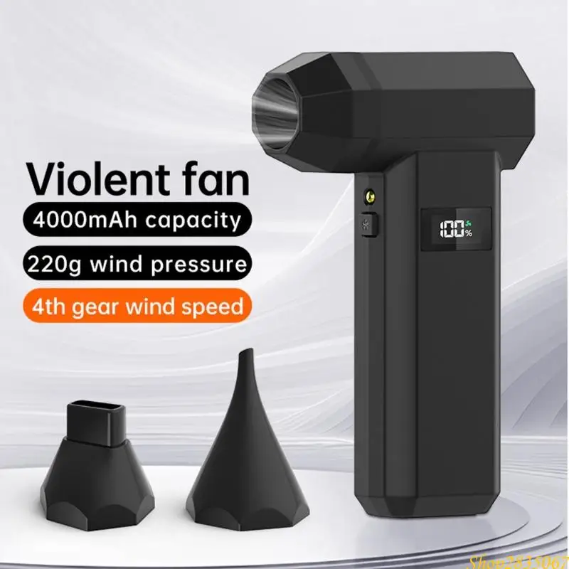 (1) منفاخ توربيني، منفاخ ثلج محمول قوي وعالي السرعة للسيارات، قوة قابلة للتعديل بـ 4 سرعات 831F #1