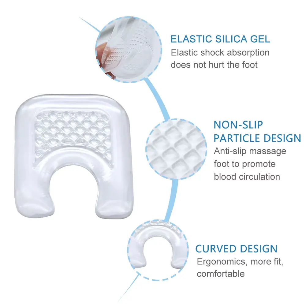 Waterproof Toe Cushions U-Shaped Gel Callus Pads from Rubbing Reusable Foot Corn Sticker Calluses Protector