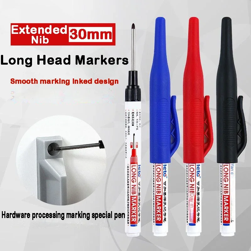 long nib head markers para metal perfurante pen buraco profundo impermeavel decoracao de madeira art supplies papelaria 32 mm pc pcs 01