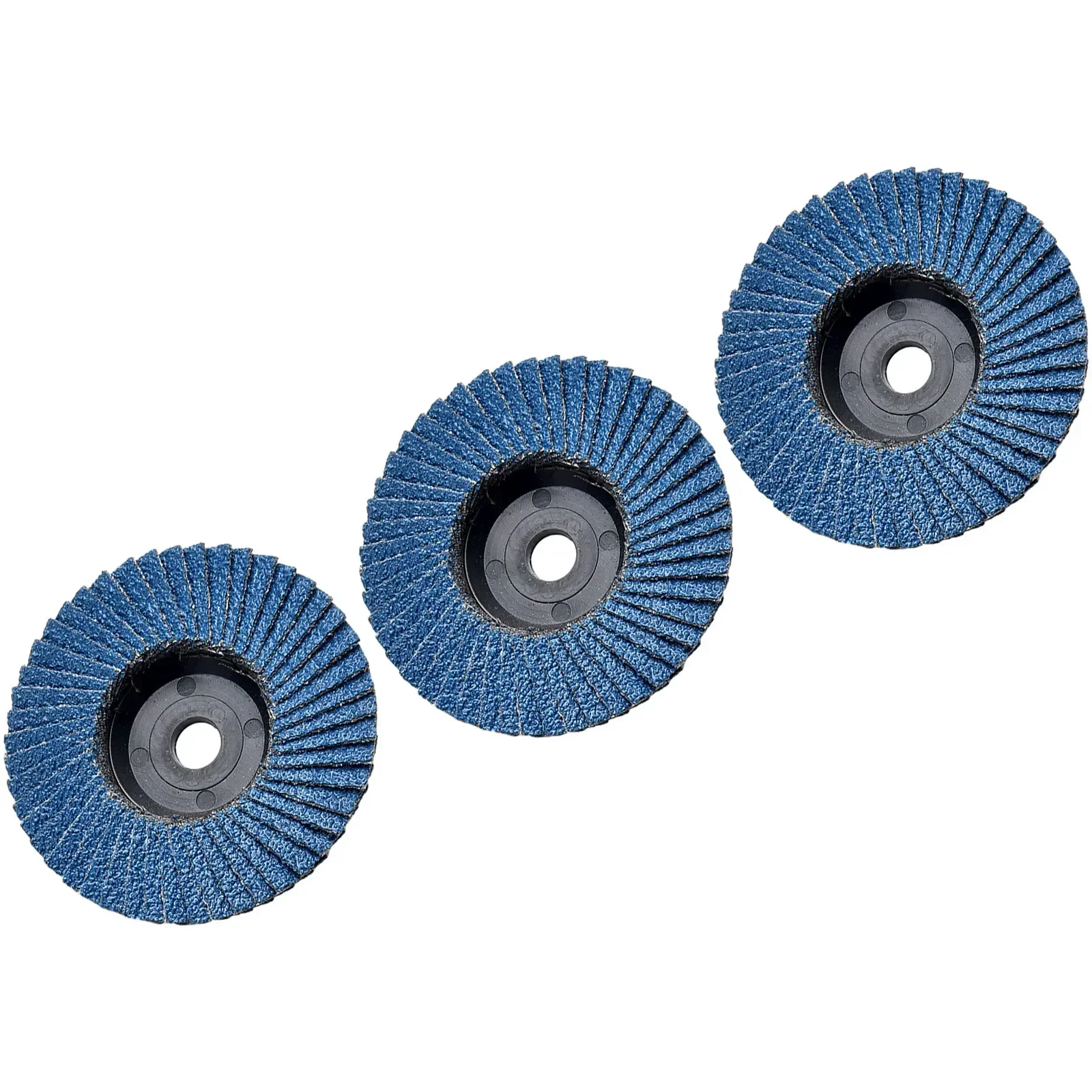 100% Brand New Grinding Wheel Power Tool 3 Inch 3pcs 75mm Zirconium Corundum Angle Grinder Blue DIY Flap Discs