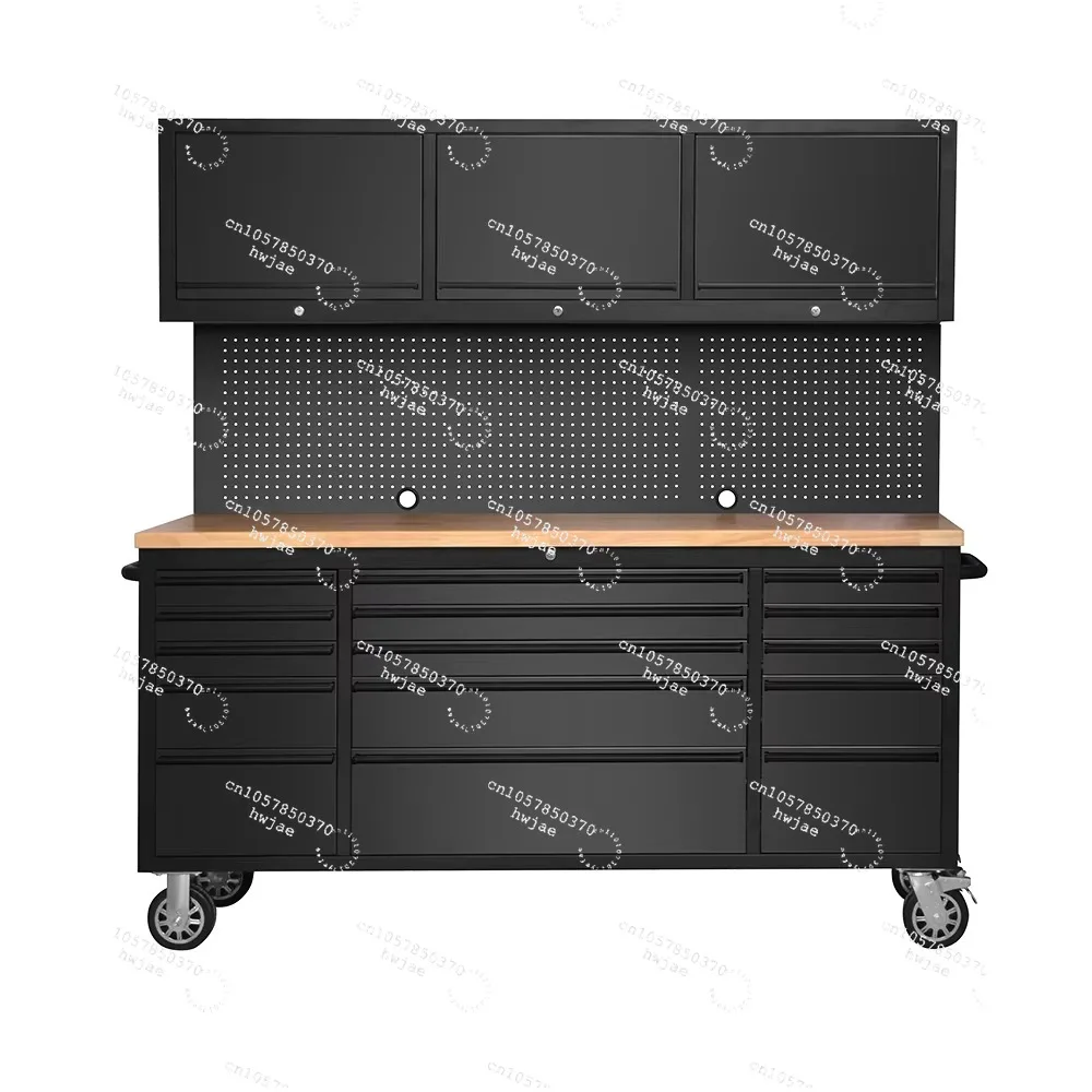 72 Inch Garage 430 Stainless Steel Tool Cabinet Combination Tool Workbench Chest with Storage Drawer for Heavy Duty Workshop
