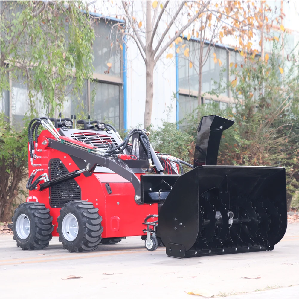Wholesale Mini Skid Steer Loader Wheel Loader Engine Front Loader Walk Snow Thrower High Load Moment Bearing Pump 26kw