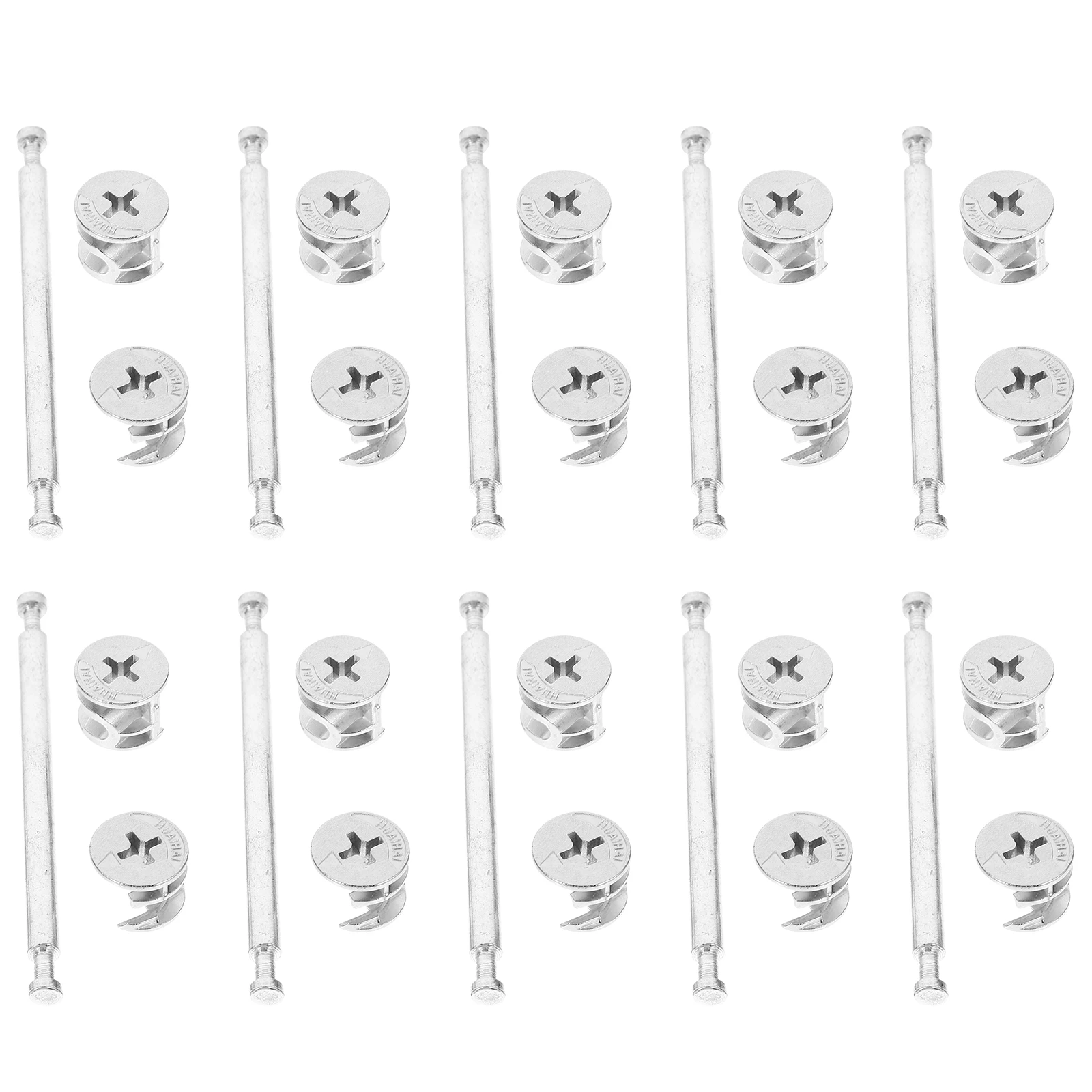 

20 Sets Furniture Fittings Double-headed Pole Connection Dowels Cabinet Connecting Cam Accessories Shaft