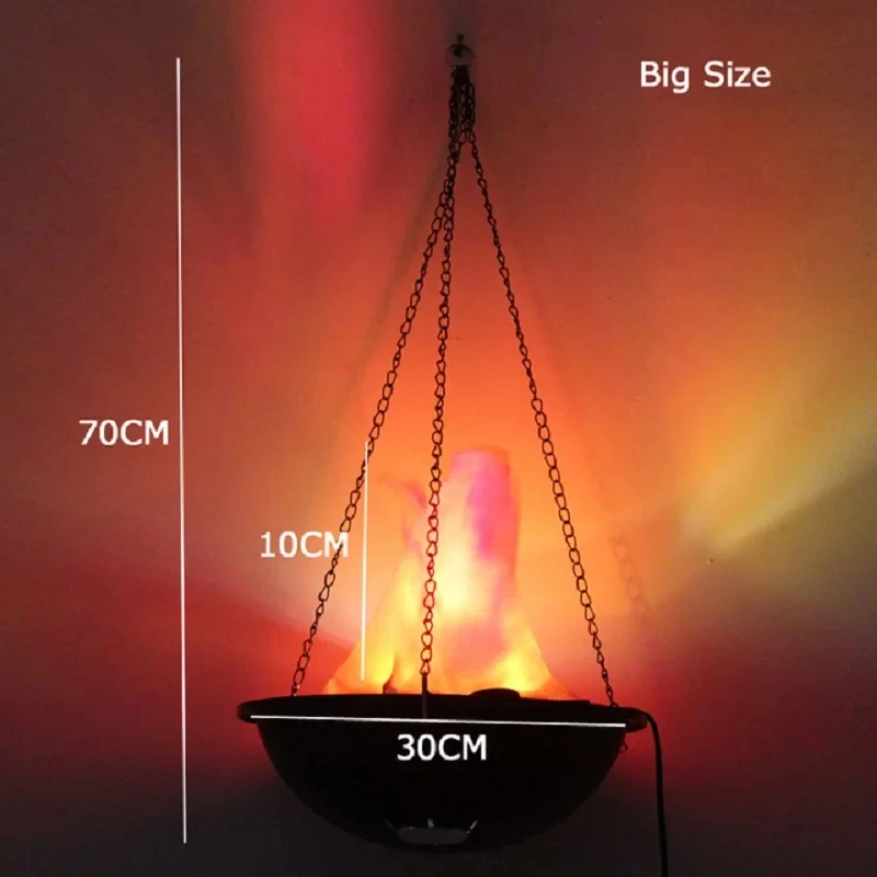 Hängende Simulierte Feuerflammen-Brasierlampe, Künstliche Flammen-Nachtlampe, Lampe mit Feuereffekt für Halloween, Weihnachten, Heimdekoration – Detail 6